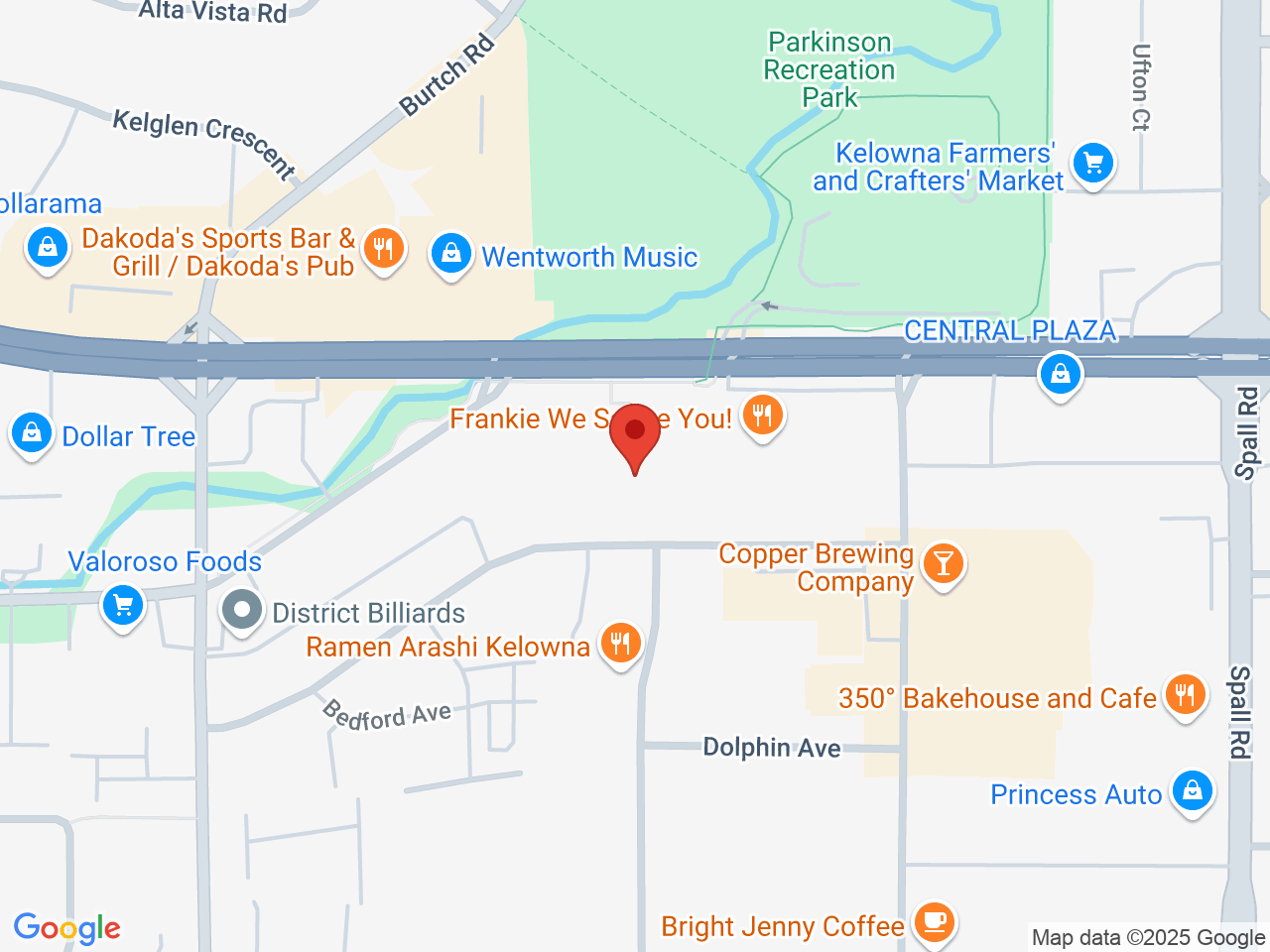 Street map for Treehugger, 1632 Dickson Ave #335, Kelowna BC