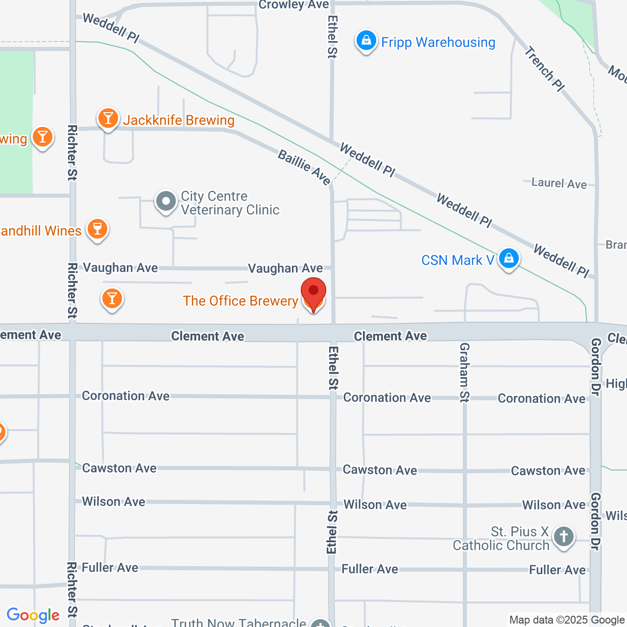 Street map for HYTN, 303-890 Clement Ave, Kelowna BC