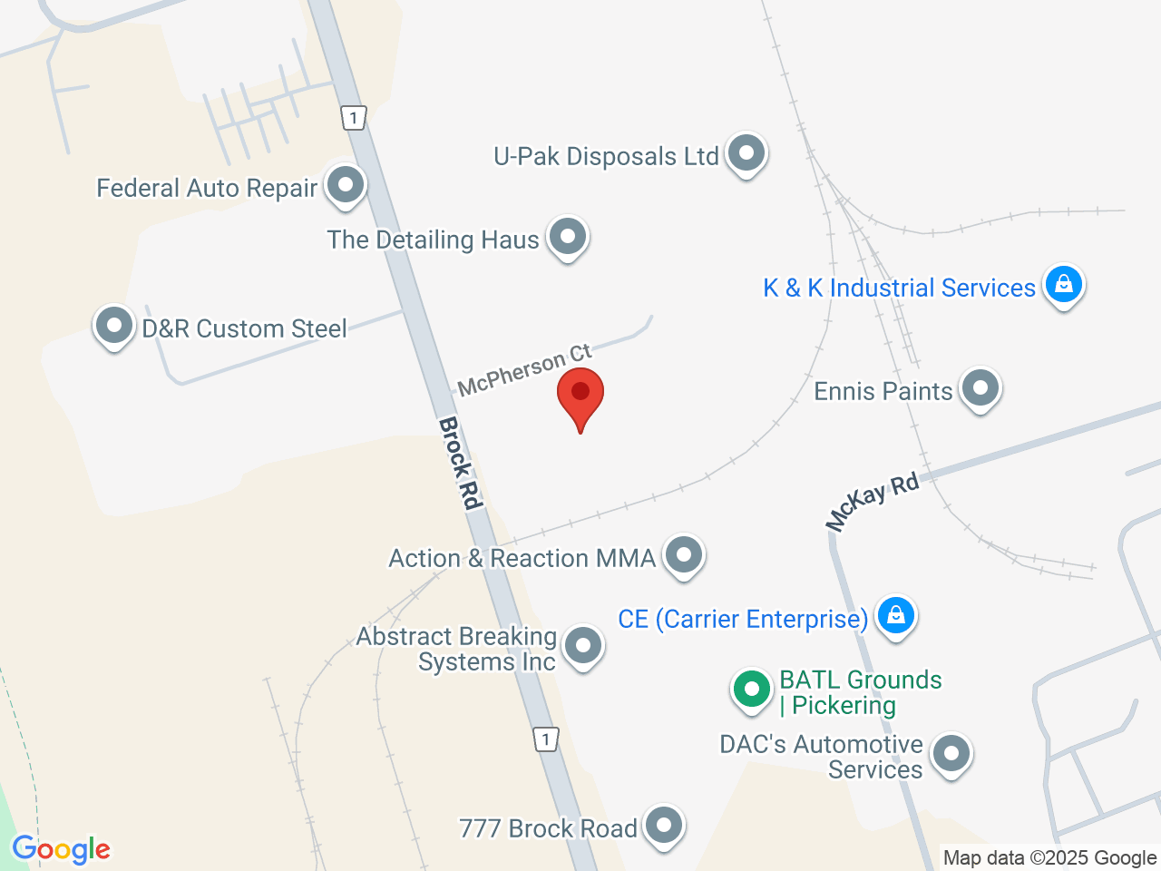 Street map for Boutiq, 1725 McPherson Court, Pickering ON