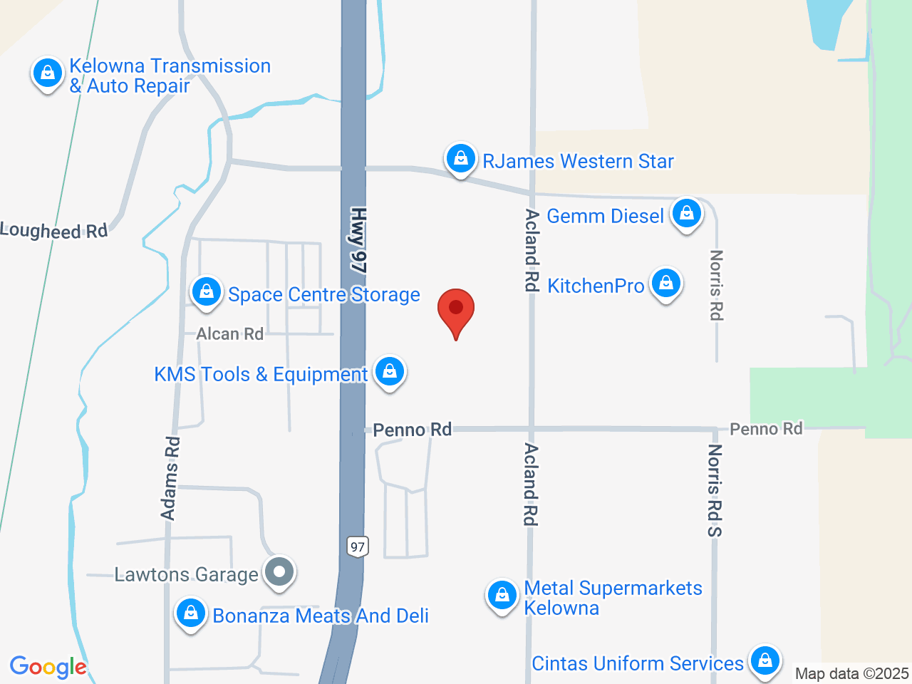 Street map for Always Hi, 2550 Acland Rd, Kelowna BC