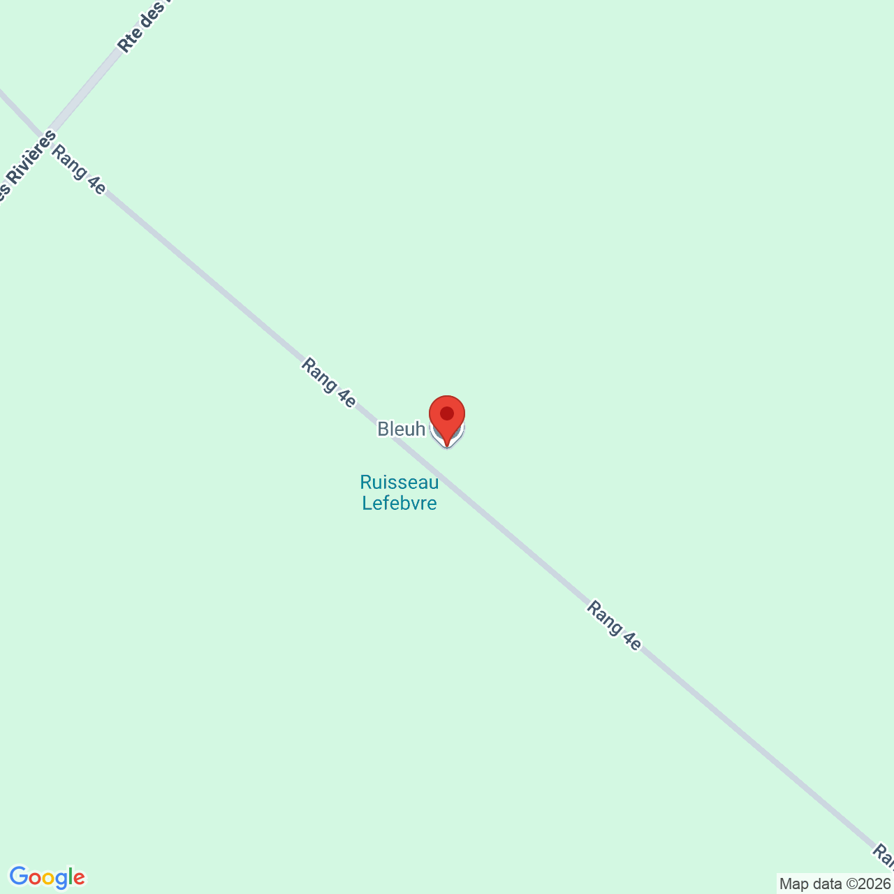 Street map for Bleuh, 5052 Rang 4e, Saint-Lucien QC