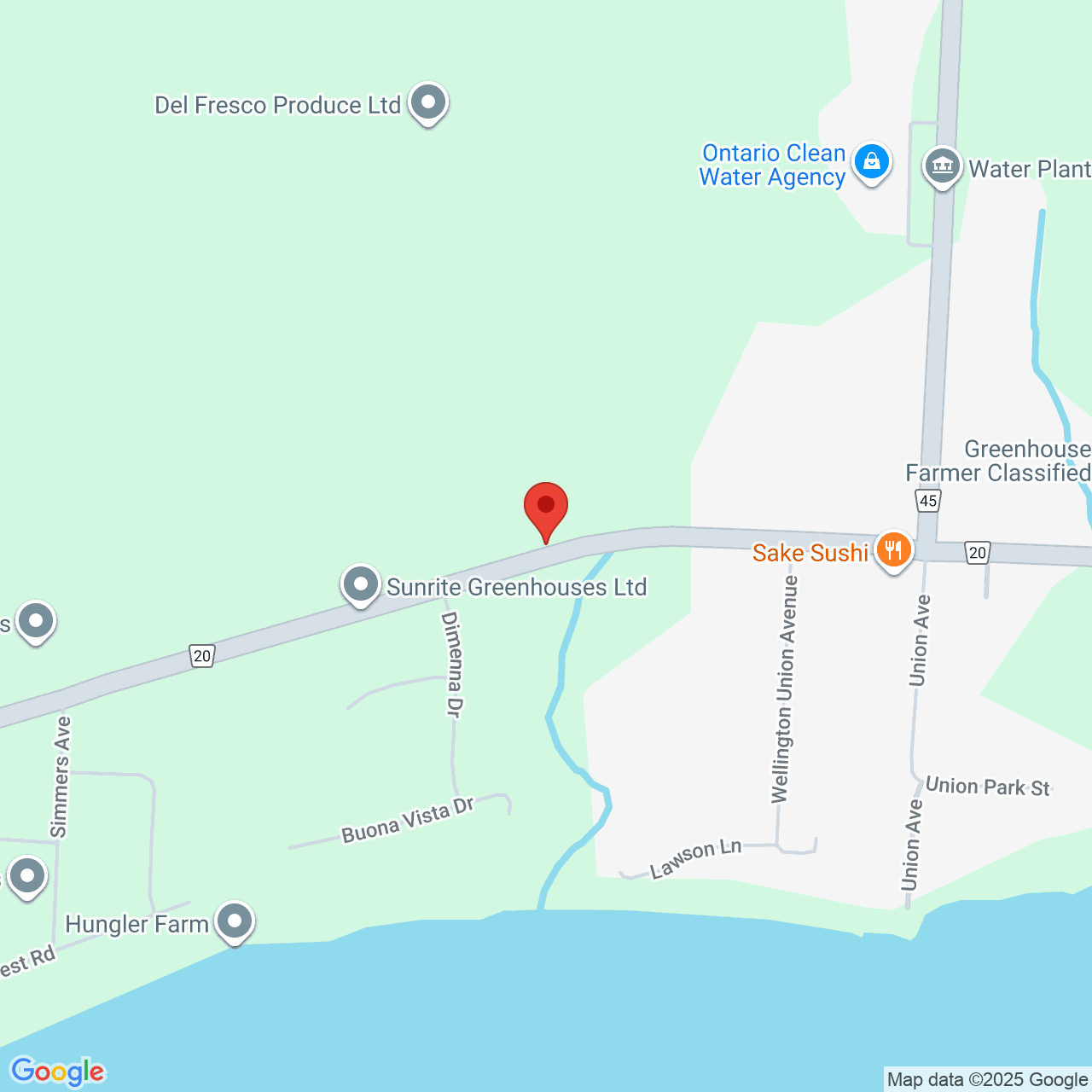 Street map for MillRite, 1478 Seacliff Dr, Kingsville ON