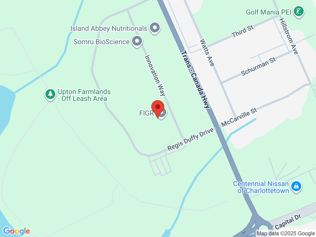 Street map for Riptides, 7 Innovation Way, Charlottetown PE