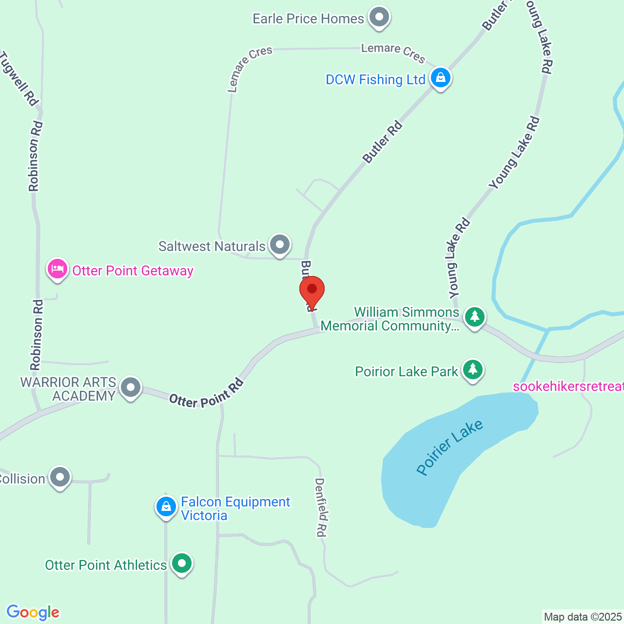 Street map for Weekends, 7460 Butler Rd, Sooke BC