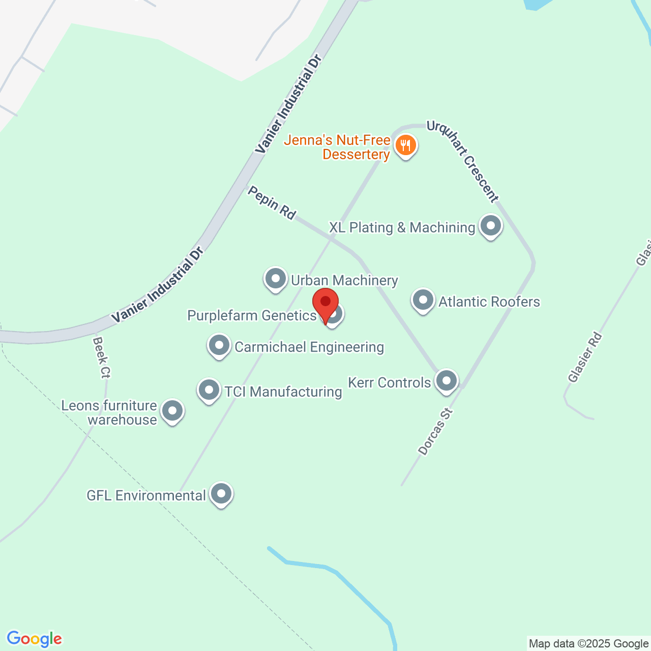 Street map for Purplefarm, 40 Blizzard St, Fredericton NB