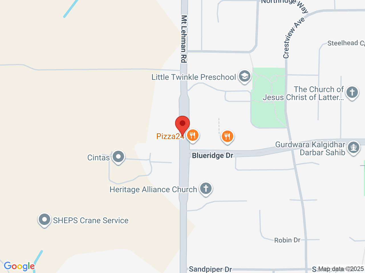 Street map for Viib, Box 37 Stn. Mt. Lehman Rd, Abbotsford BC